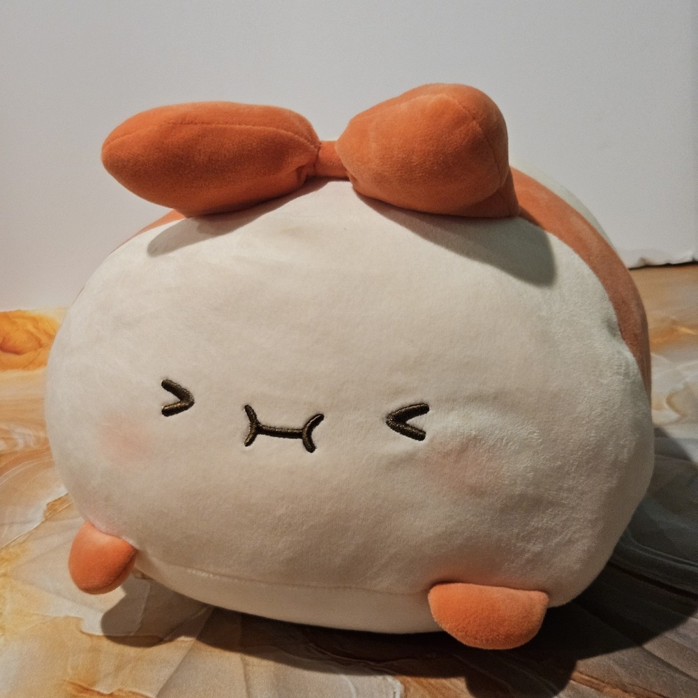 MINISO Vitality Cafeteria Lying Butterfly Shrimp Plush 11.8" Food Stuffed Toy